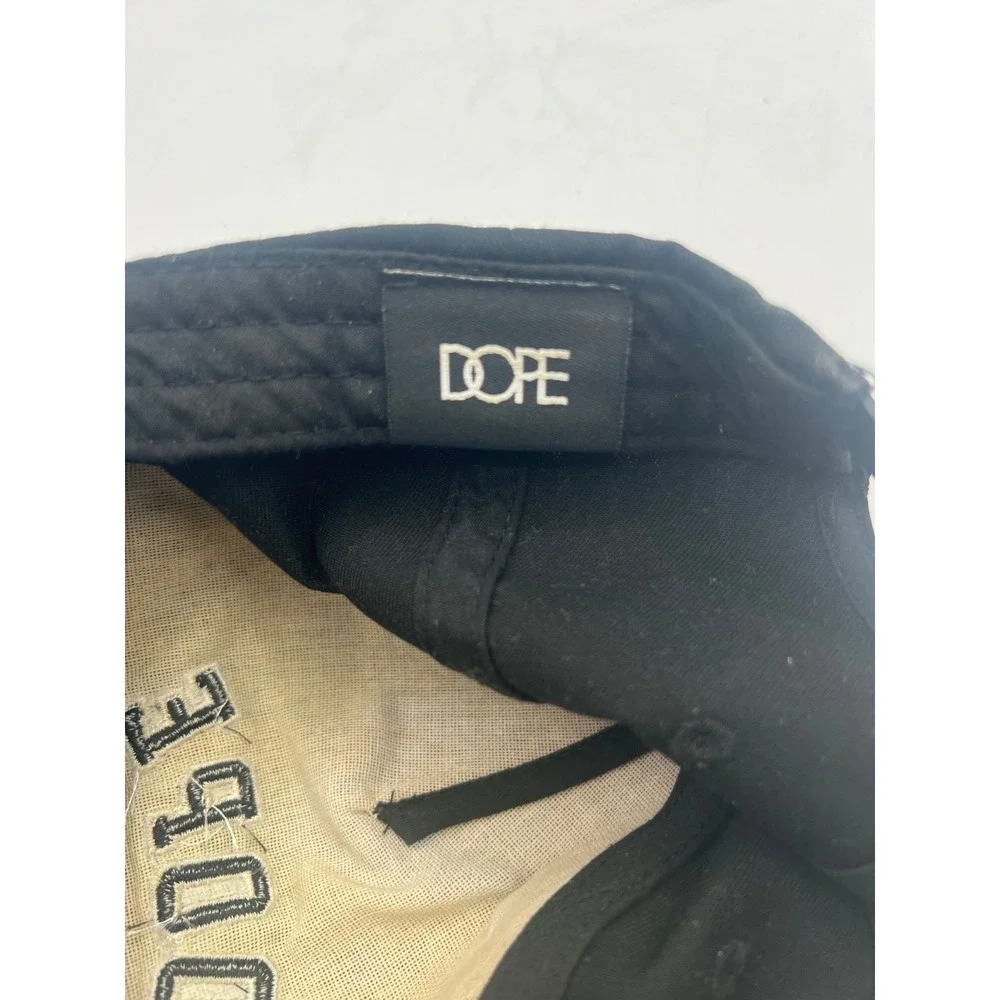 DOPE Black Snapback Hat – Embroidered Logo – Adjustable Streetwear Cap